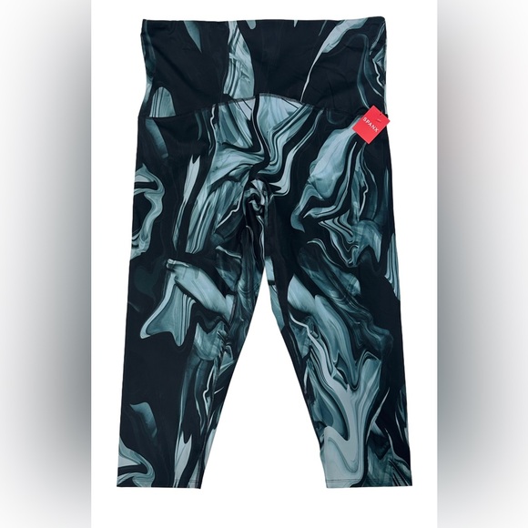 Spanx Women’s Booty Boost 7/8‎ Printed Marble Leggins Pants Size 3X/3TG NWT - Picture 1 of 5